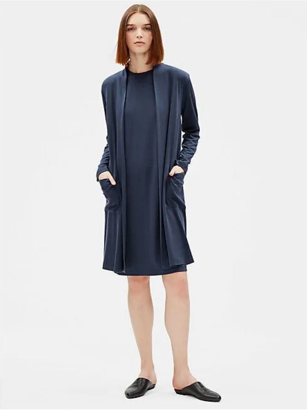 Eileen Fischer Long Cardigan Fluid Tencel MSRP$248